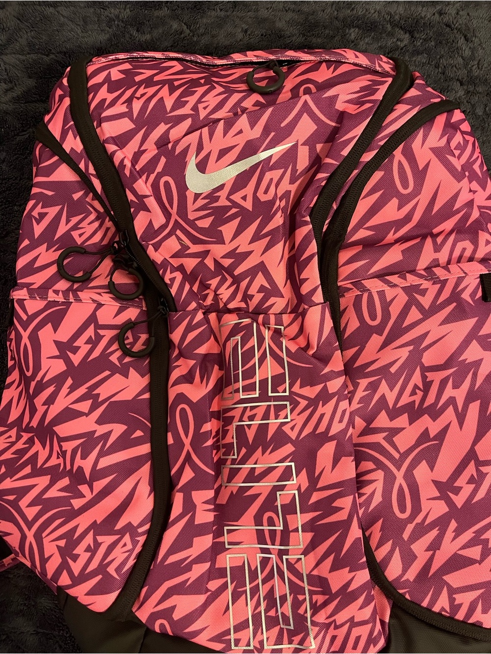 Nike Pink and Magenta Graphic Backpack